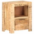 vidaXL Nočný stolík 40x30x50 cm surové mangovníkové drevo