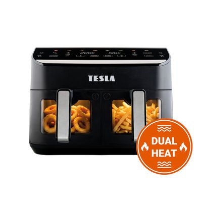 TESLA AirCook DualHeat QD464 XXL - multifunkčná duálna digitálna horúcovzdušná fritéza - s kozmetickou chybou
