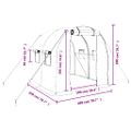 vidaXL Fóliovník s oceľovým rámom biely 4 m² 2x2x2 m