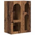 vidaXL Servírovacia skriňa ELST Staré drevo 59 x 35 x 80.5 cm