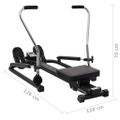vidaXL Veslovací trenažér s 5 úrovňami hydraulického odporu
