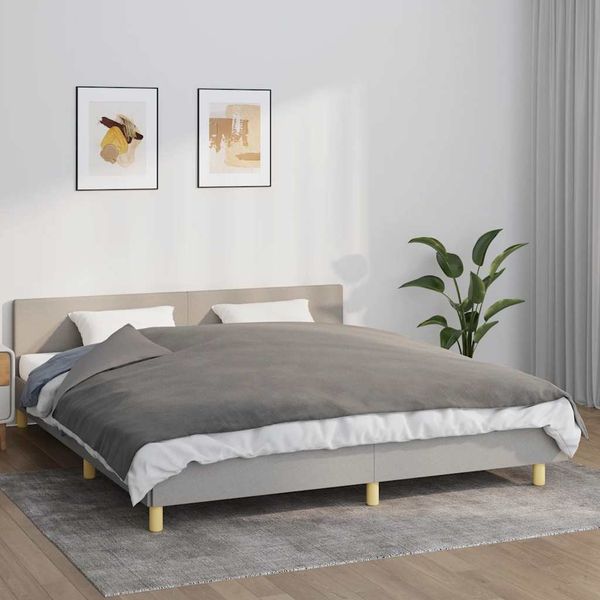 vidaXL Záťažová prikrývka s krytom šedá 155x220 cm 7 kg látka