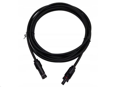 Solárny kábel 5 m predlužovací H1Z2Z2-K, 6 mm2, čierny s konektormi MC4
