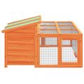 vidaXL Králikáreň hnedá 144x123x67,5 cm masívna borovica