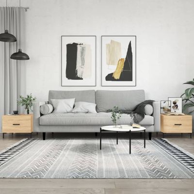 vidaXL Konferenčné stolíky 2 ks dub sonoma 50x50x40cm kompozitné drevo