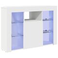 vidaXL Rohový LED TV kabinet 100x40x68cm Biela Kompozitné drevo