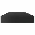 vidaXL Prídavné police 4 ks, lesklé čierne 100x10x1,5 cm, drevotrieska