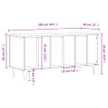 vidaXL Skrinka na platne sivá sonoma 100x38x48 cm kompozitné drevo