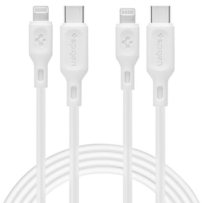 Spigen DuraSync MFi Lightning kábel 2-balenie 100cm biely