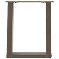 vidaXL Nohy konferenčného stolíka v tvare U, 2 ks, prírodná oceľ, 28 x (42-43) cm, oceľ