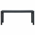 vidaXL Konferenčný stolík, sivý 98x48x39 cm, HDPE, drevený vzhľad