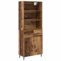 vidaXL Highboard 2 ks Staré drevo 69,5 x 32,5 x 180 cm