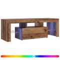 vidaXL TV skrinka s LED staré drevo 120x36,5x40 cm kompozitné drevo