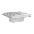 vidaXL Odtok sprchy s bodkami Strieborná 20 x 20 cm Nerezová oceľ 304