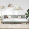 vidaXL Rohový rám postele Svetlosivá 100 cm x 200 cm Zamat