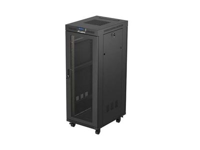 19'' Voľne stojúca racková skriňa 32U 600X800 čierna lcd perforované dvierka lanberg (ploché balenie)