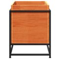 vidaXL Záhradný kvetináč voskový hnedý 60x40x50 cm masívna borovica