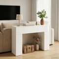 vidaXL Konferenčný stolík Biela s vysokým leskom 102 x 35 x 75 cm