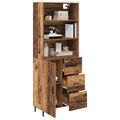 vidaXL Highboard 2 ks Staré drevo 69,5 x 32,5 x 180 cm