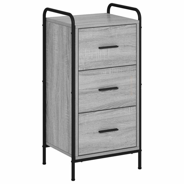 vidaXL Servírovacia skriňa Sivý Sonoma 97 x 33 x 81 cm