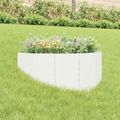 vidaXL Obrubník trávnika 100 x 45 cm Oceľ Biela