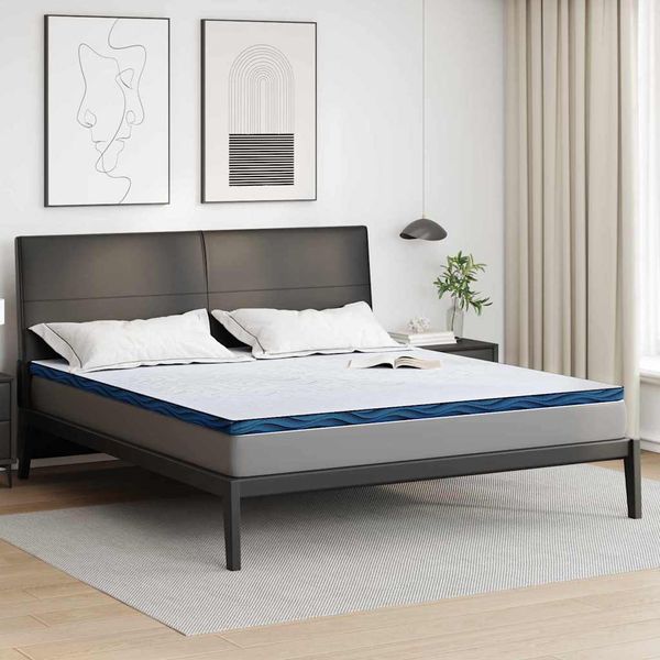 vidaXL Matracová podložka Biela 200 x 200 cm žakárová tkanina
