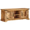 vidaXL TV skrinka 110x35x45 cm surový mangovníkový masív