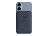 Power banka - magnetic, wireless - 5000 mAh - 15 watt - PD (USB-C) - modrá