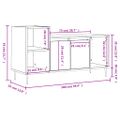 vidaXL TV skrinka hnedý dub 100x35x55 cm spracované drevo