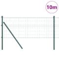 vidaXL Euro plotový základ 10 x 0,4 m PVC potiahnutá oceľ Zelená