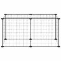 vidaXL 8-panelová klietka pre domáce zvieratá čierna 70x35x35 cm oceľ