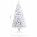 vidaXL Osvetlený umelý vianočný stromček, biely 120 cm, optické vlákno