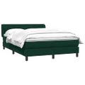 vidaXL Posteľný rám boxsping s matracom tmavozelený 140x220 cm zamat