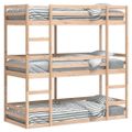 vidaXL Trojitá poschodová posteľ 80x200 cm borovicový masív