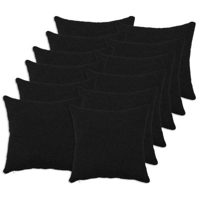 vidaXL Poťah na podložku 12 pcs HEERLEN Čierna 40 x 40 cm Bouclé