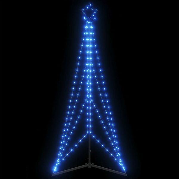 vidaXL LED vianočný stromček 363 LED modré 182 cm