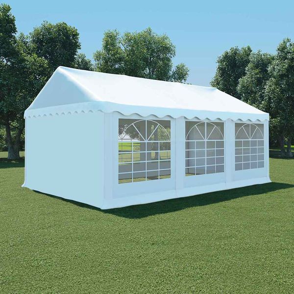 vidaXL Záhradná markíza PVC 4x6 m biela