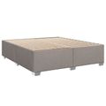 vidaXL Posteľ boxspring s matracom Sivohnedá 200 x 200 cm Látka