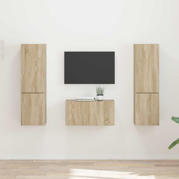 vidaXL Zostava TV skriniek 5 pcs Sonoma dub Kompozitné drevo