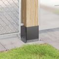 vidaXL podstavce stĺpikov štvorcové 4 ks Antracit 141x141 mm