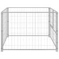 vidaXL Koterec pre psa strieborný 100x100x70 cm oceľ