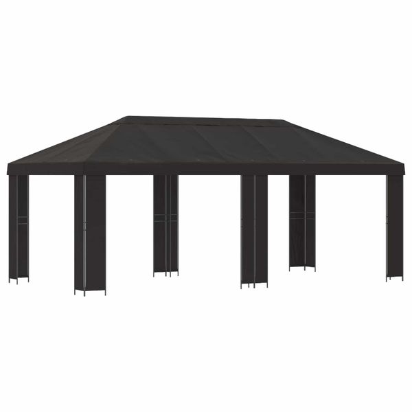 vidaXL Záhradný altánok 6 x 3 m Antracitová Polyester a oceľ 190