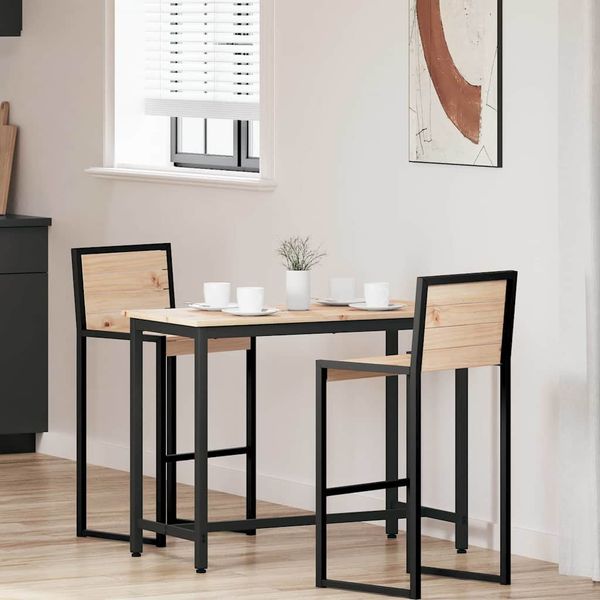 vidaXL stôl Prírodná 100 x 50 x 77 cm Inžinierske drevo a oceľ