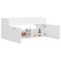 vidaXL Skrinka pod umývadlo, biela 100x38,5x46 cm, kompozitné drevo