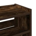 vidaXL Regál na topánky dymový dub 60x25x100 cm spracované drevo