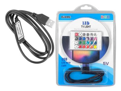 LED pásik za TV RGB 5050, 5V, 2m, USB, ovládač
