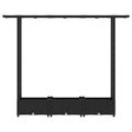 vidaXL Vyvýšený záhon s mriežkou a strechou Čierna 164 x 40 x 121 cm