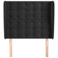 vidaXL Čelo postele so záhybmi čierne 83x23x118/128 cm zamat