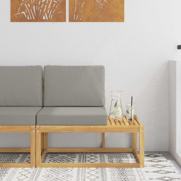 vidaXL Vonkajšia koncová pohovka s vankúšom Biela 91 x 63 x 73 cm
