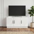 vidaXL TV skrinka Biela s vysokým leskom 99 x 34,5 x 47 cm
